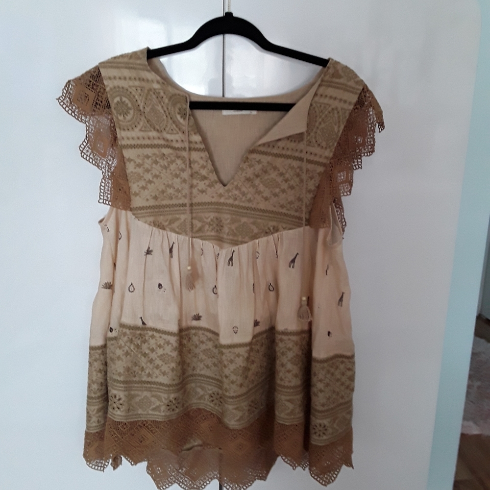 SPELL GYPSY BLOUSE EUC XL